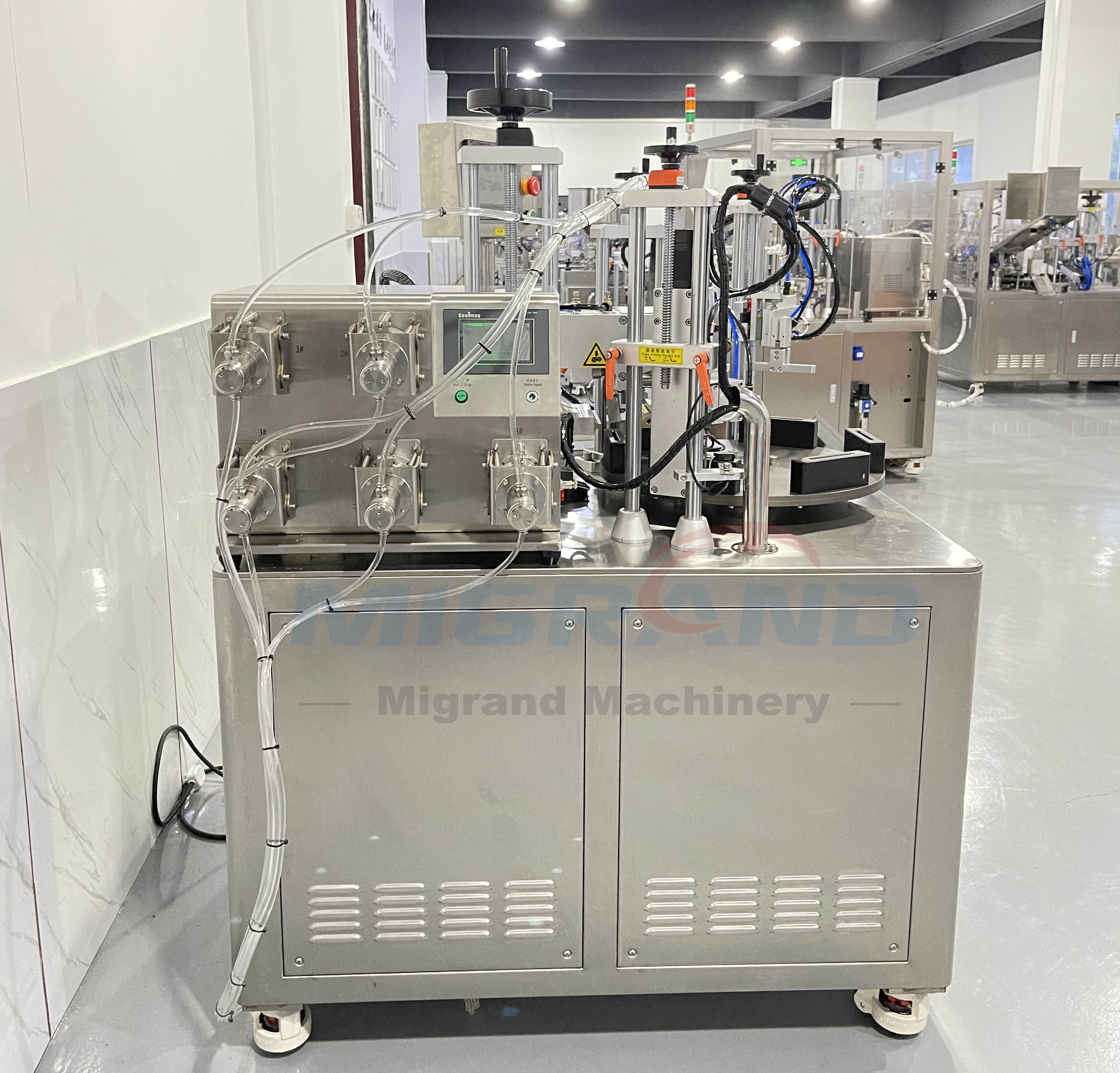 M&aacute;quina de llenado y sellado ultras&oacute;nico de tubos en tiras