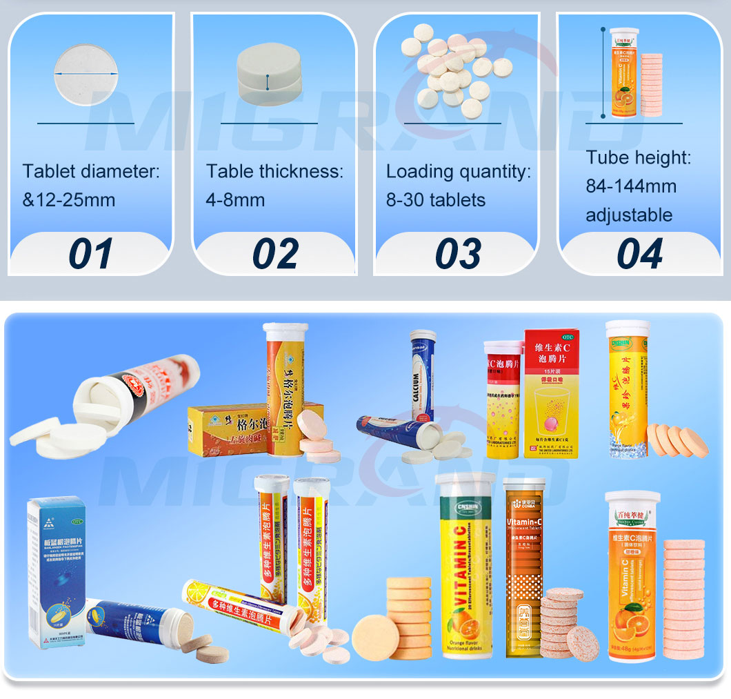 Muestra de tableta efervescente
