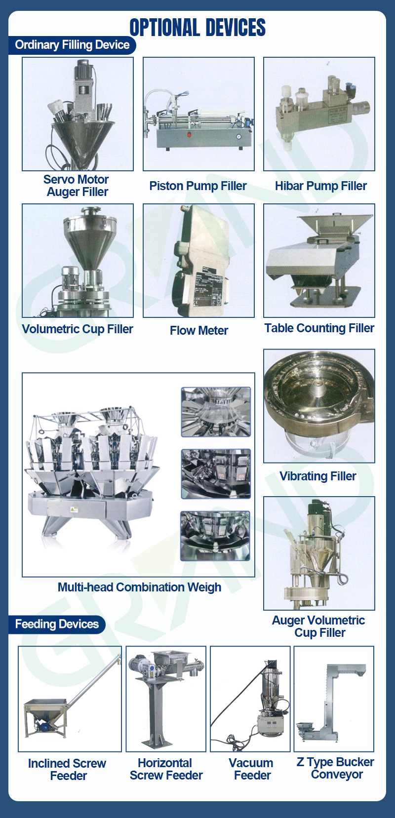 relleno y alimentador