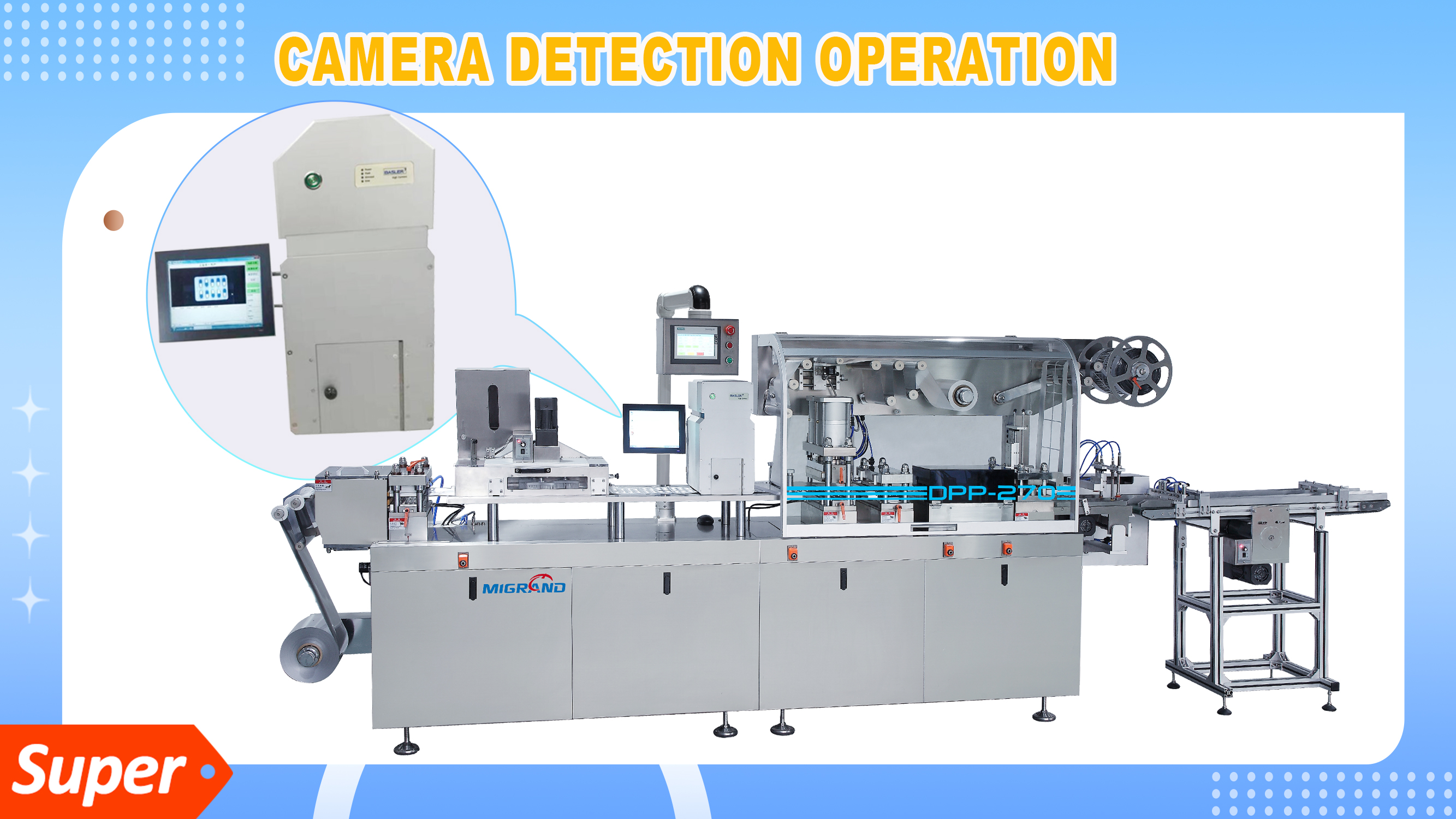 Cómo operar el detector de la cámara para el paquete Blister