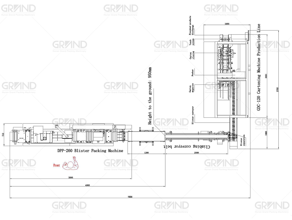 M&aacute;quina empacadora de blister de tipo plano DPP-260 +GSZ-130