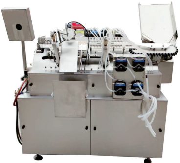 M&aacute;quina llenadora de ampollas de vidrio de 4 cabezales