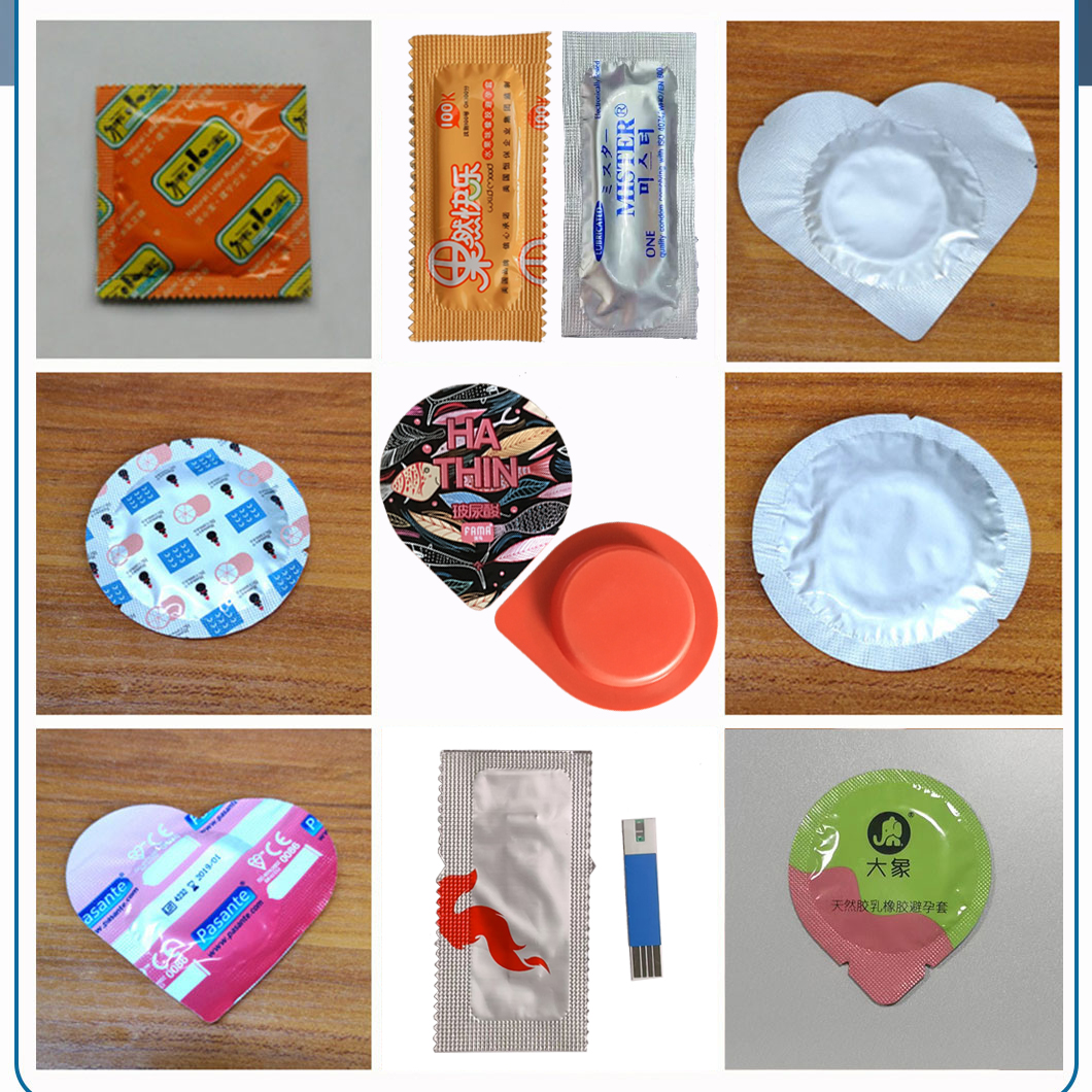 Muestra para la m&aacute;quina de embalaje de condones